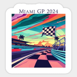 2024 Miami Grand Prix F1 T-Shirt - Merchandise | Unique F1 Tracks Design | Limited Edition | Perfect Gift for Miami F1 Fans Sticker